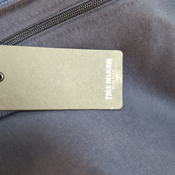 NWT True Religion Blue Large Zip Up Draw String Hoodie - Picture 6 of 9